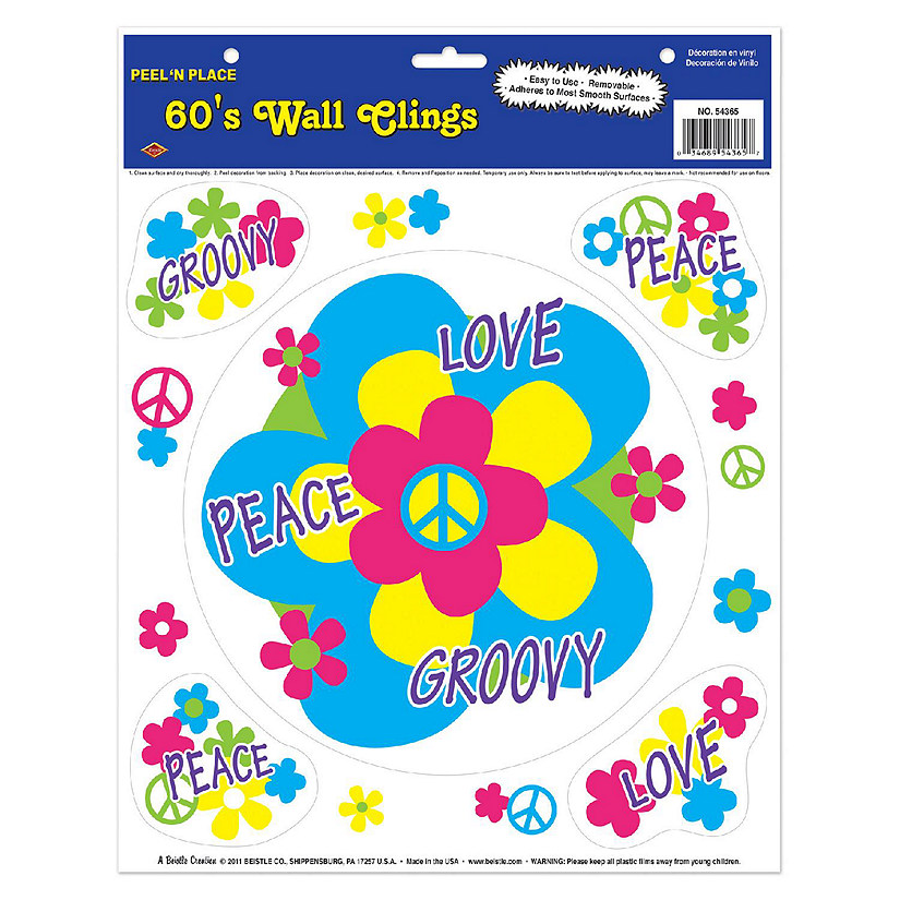 Beistle - 60's Peel 'N Place - 12 Pack Image