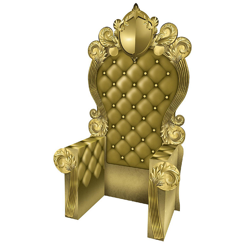 Beistle - 7' 1&amp;#190;" x 3' 9&amp;#188;" Gold 3-D Prom Throne Prop - 4 Pack Image