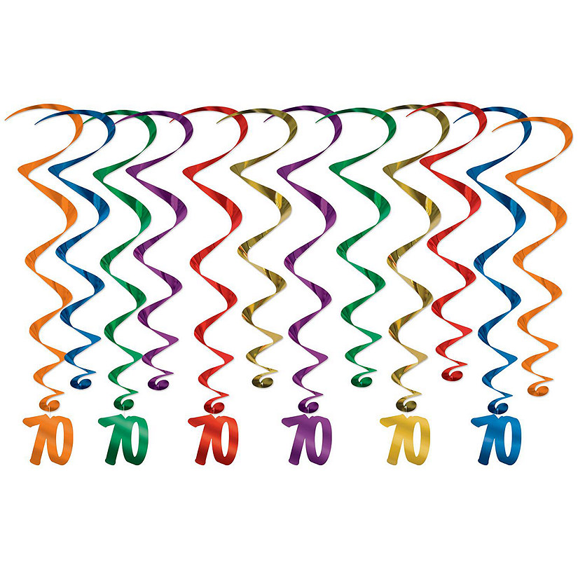 Beistle - "70" Whirls - 6 Pack Image