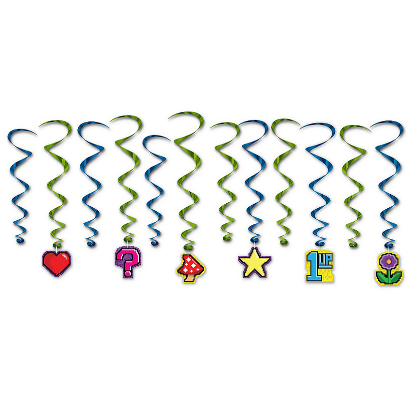 Beistle - 8-Bit Whirls - 6 Pack Image