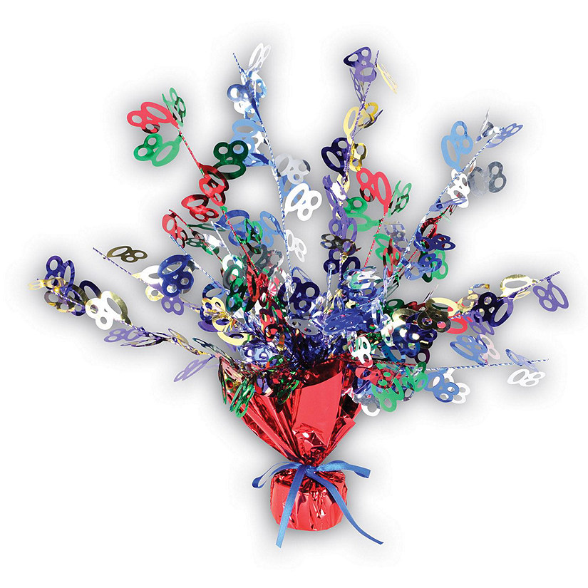 Beistle - "80" Gleam 'N Burst Centerpiece - 12 Pack Image