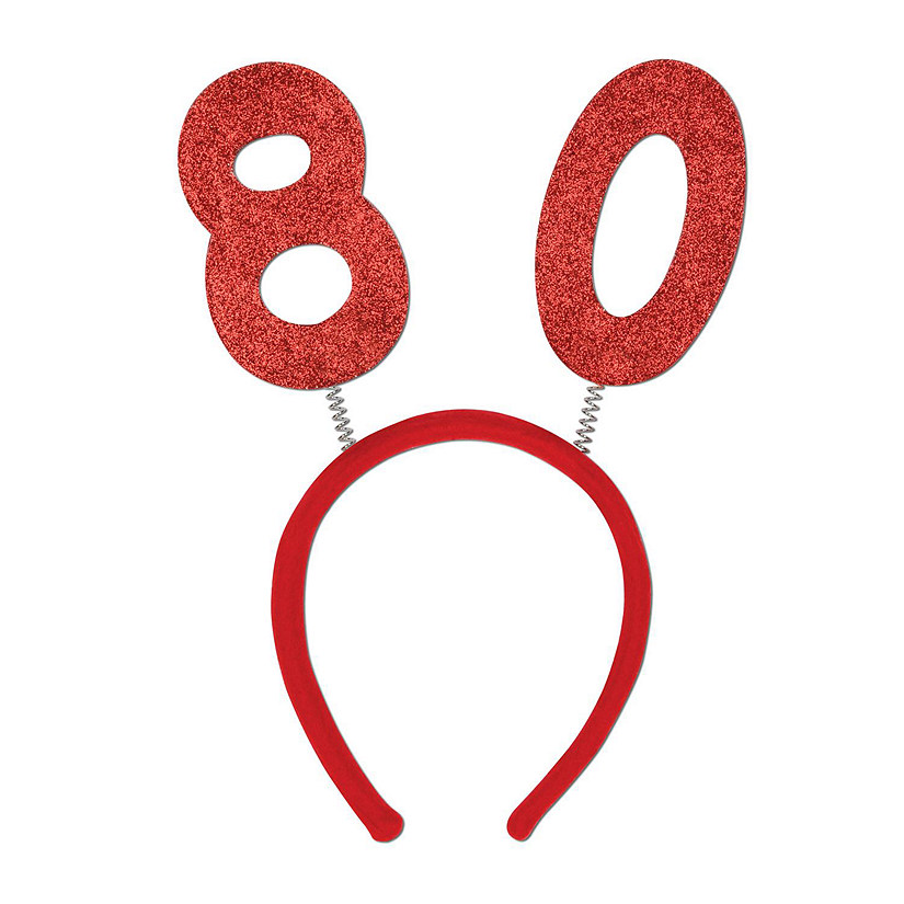 Beistle - "80" Glittered Boppers - 12 Pack Image