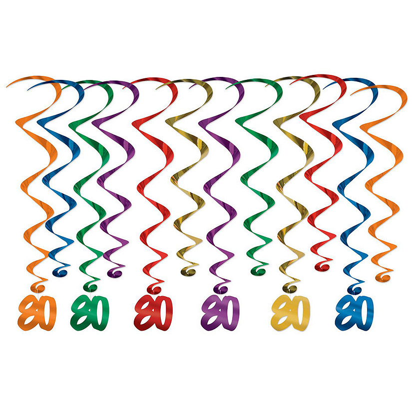 Beistle - "80" Whirls - 6 Pack Image