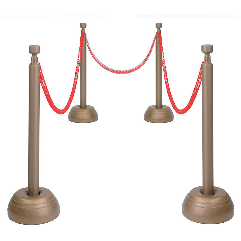 Beistle - 9'-30' - Brown - Rope Stanchion Set 3-Ropes! Image