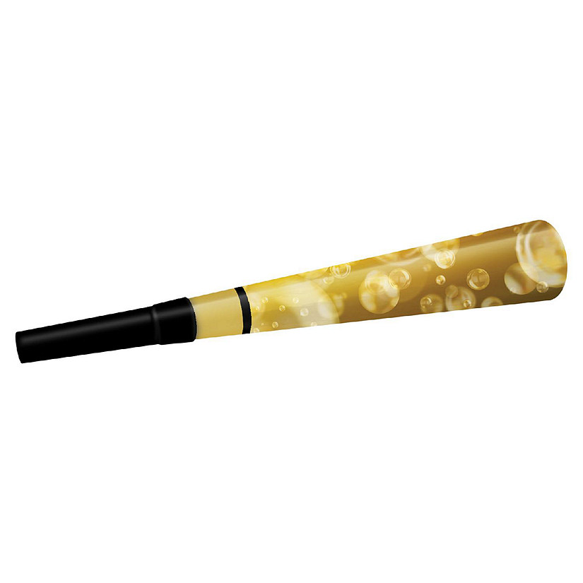 Beistle - 9" Champagne New Year Horns - 100 Pack Image