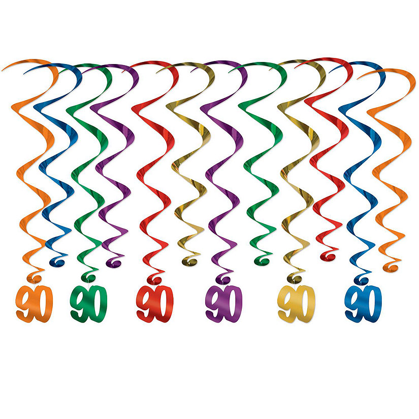 Beistle - "90" Whirls - 6 Pack Image