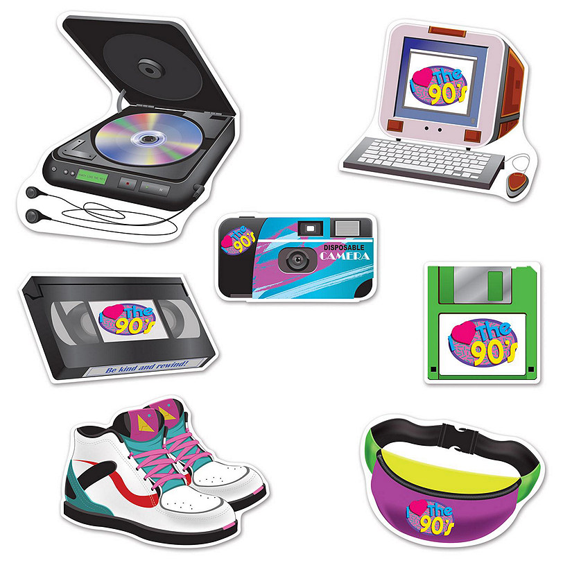 Beistle - 90's Cutouts - 12 Pack Image