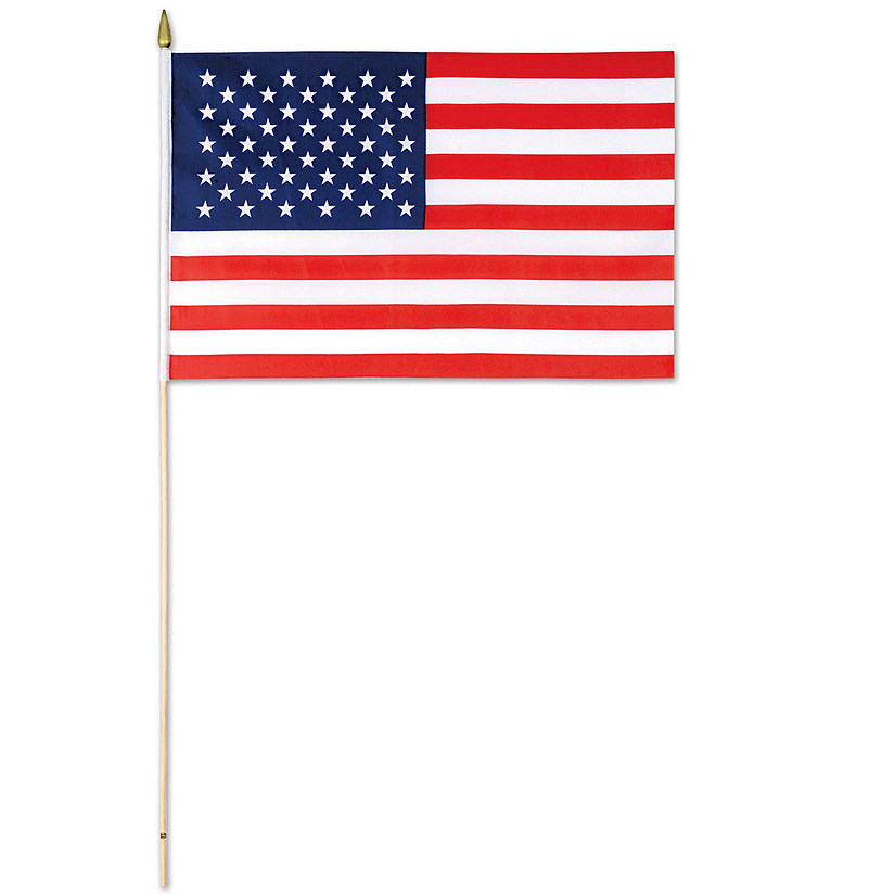 Beistle - American Flag - Fabric - 11" x 18" - 12 Pack Image