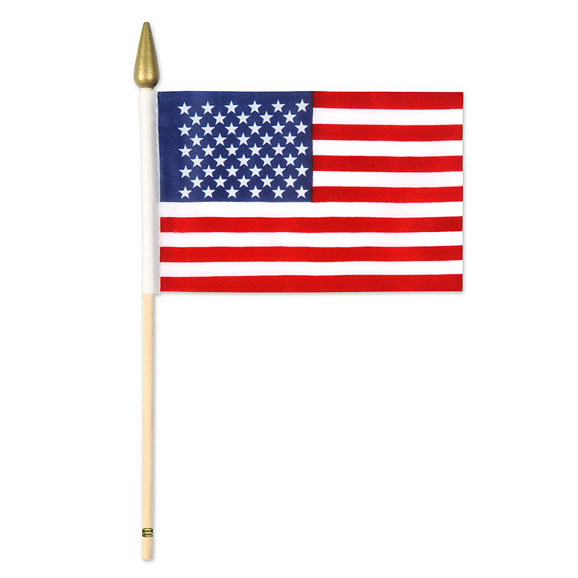 Beistle - American Flag - Fabric - 4" x 6" - 12 Pack Image