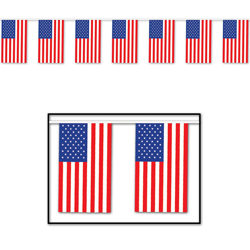 Beistle - American Flag Pennant Banner - 12 Pack Image