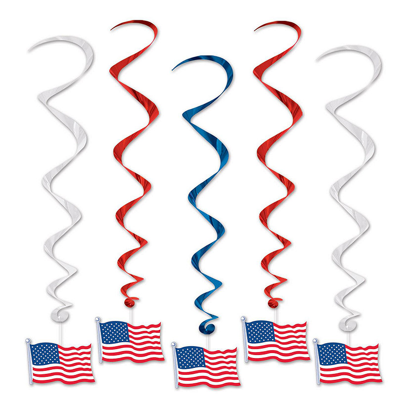 Beistle - American Flag Whirls - 6 Pack Image