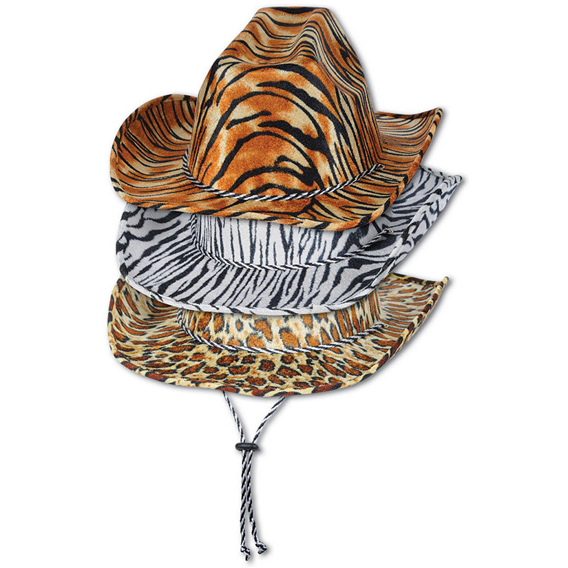 Beistle - Animal Print Cowboy Hats - 6 Pack Image