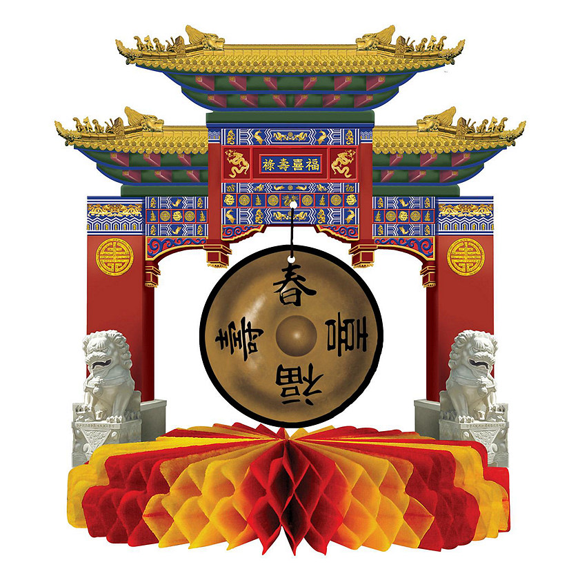 Beistle - Asian Gong Centerpiece - 12 Pack Image
