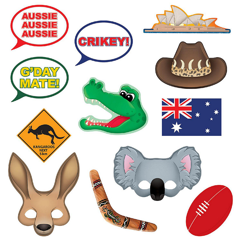 Beistle - Australian Photo Fun Signs - 12 Pack Image