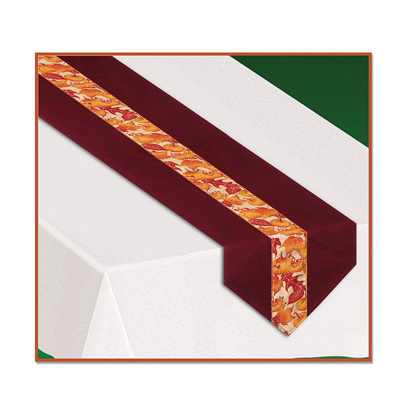 Beistle - Autumn Leaves Fabric Table Runner - 6 Pack Image