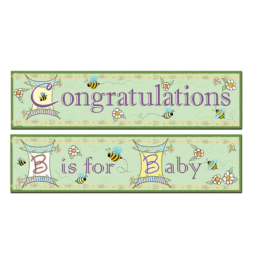 Beistle - B Is For Baby Banners - 12 Pack Image