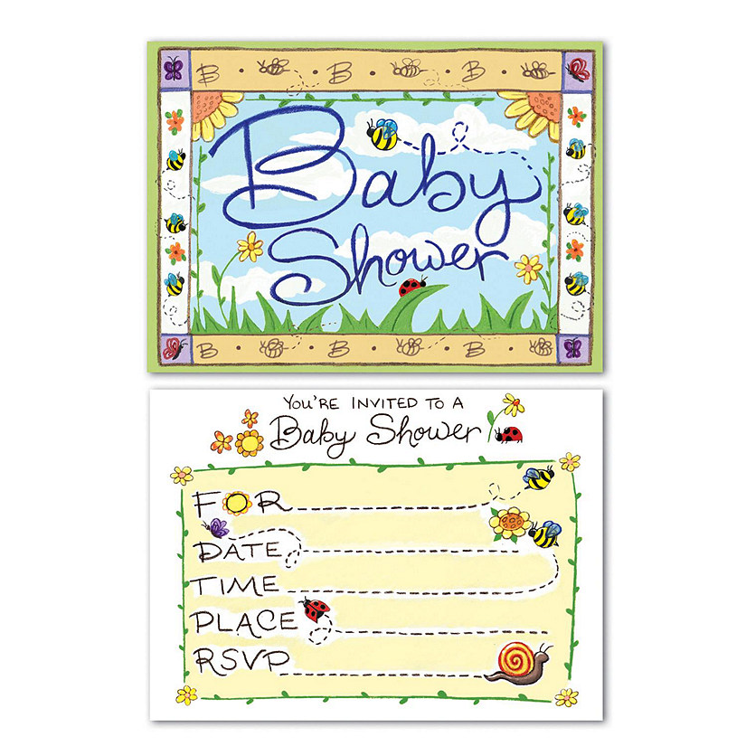 Beistle - B Is For Baby Invitations - 12 Pack Image