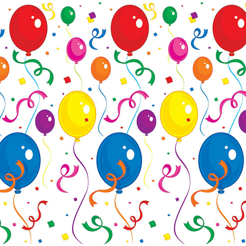 Beistle - Balloons &amp; Confetti Backdrop - 6 Pack Image