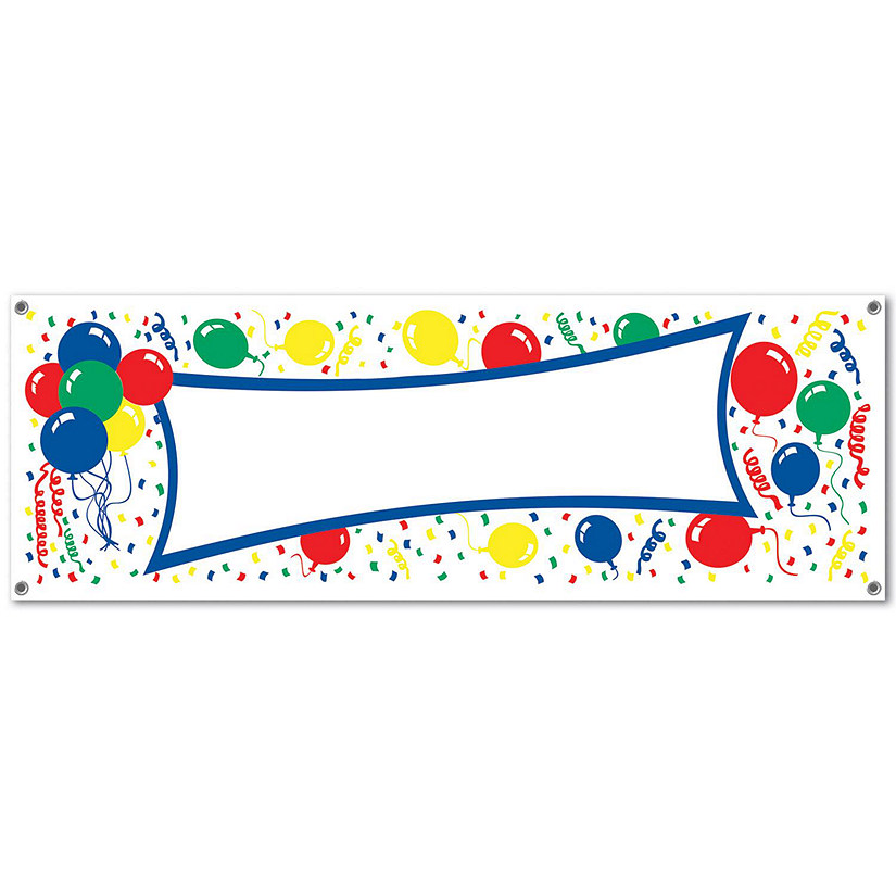Beistle - Balloons Sign Banner - 12 Pack Image