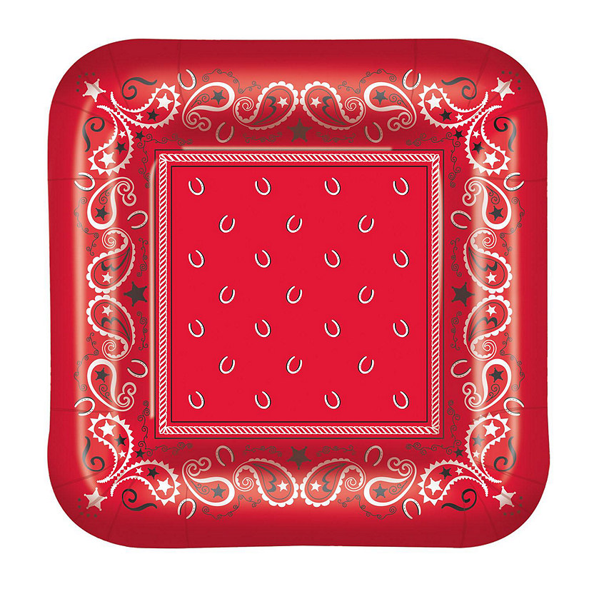 Beistle - Bandana Plates - 7" - 12 Pack Image