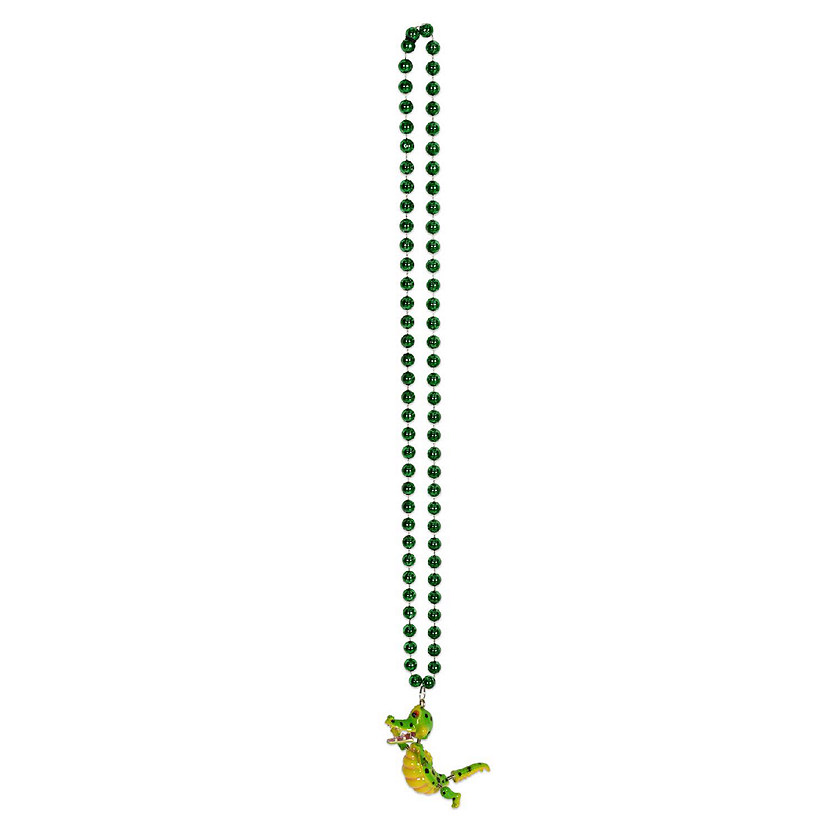 Beistle - Beads w/Bobble Alligator Medallion - 12 Pack Image