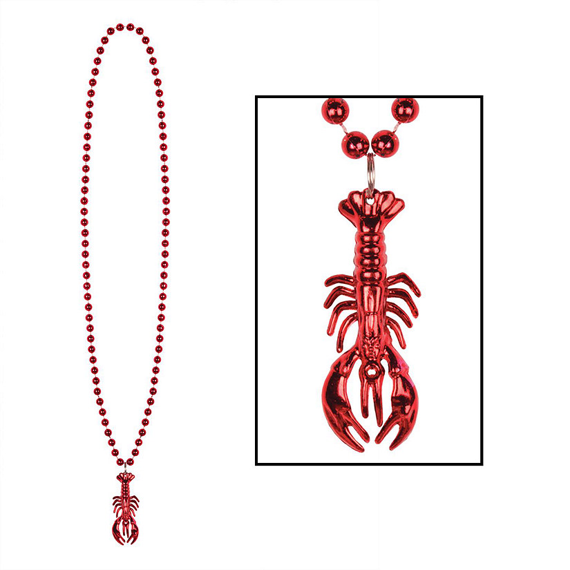 Beistle - Beads w/Crawfish Medallion - 12 Pack Image