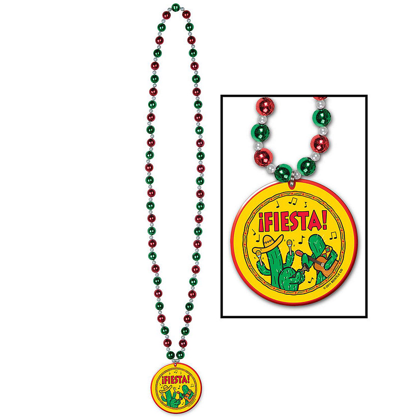 Beistle - Beads w/Fiesta! Medallion - 12 Pack Image