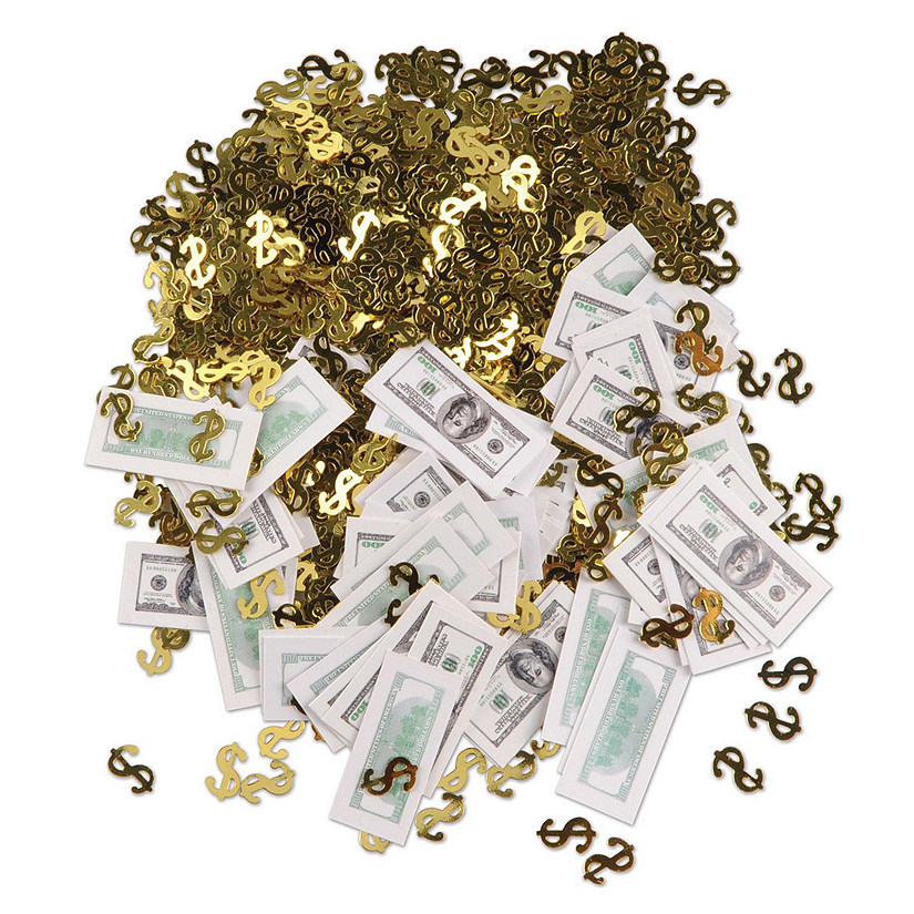 Beistle - Big Bucks Print-Fetti - 12 Pack Image