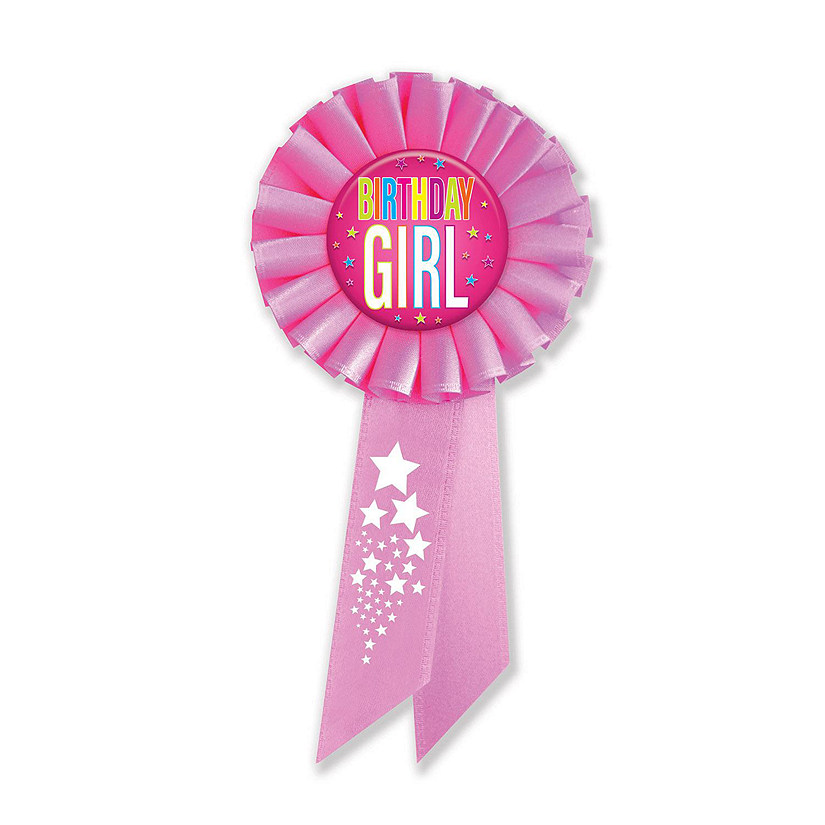 Beistle - Birthday Girl Rosette - Star - 6 Pack Image