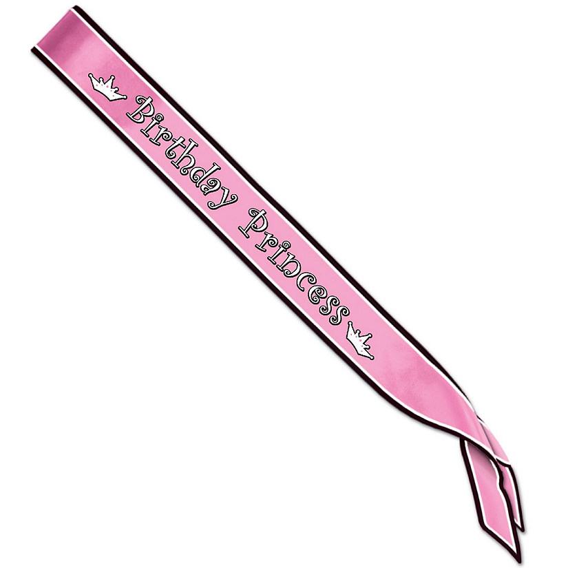 Beistle - Birthday Princess Satin Sash - 6 Pack Image