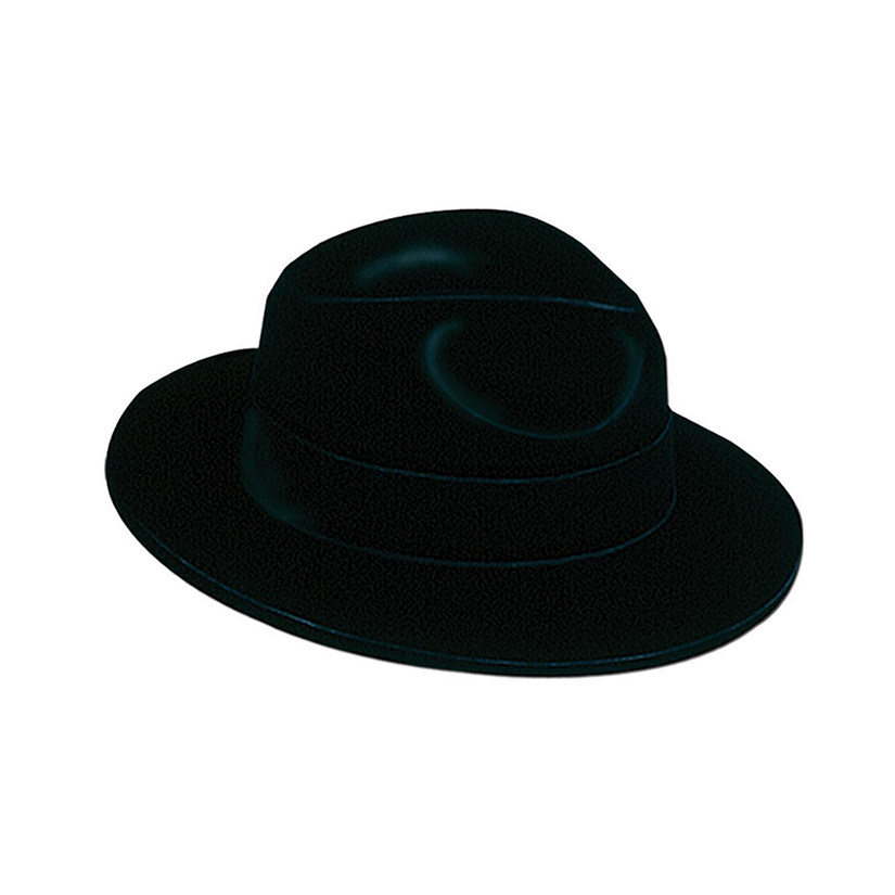 Beistle - Black Velour Fedora - 24 Pack Image