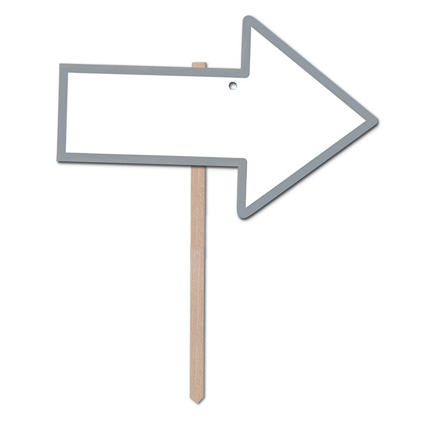Beistle - "Blank" Arrow Yard Sign - Grey - 6 Pack Image
