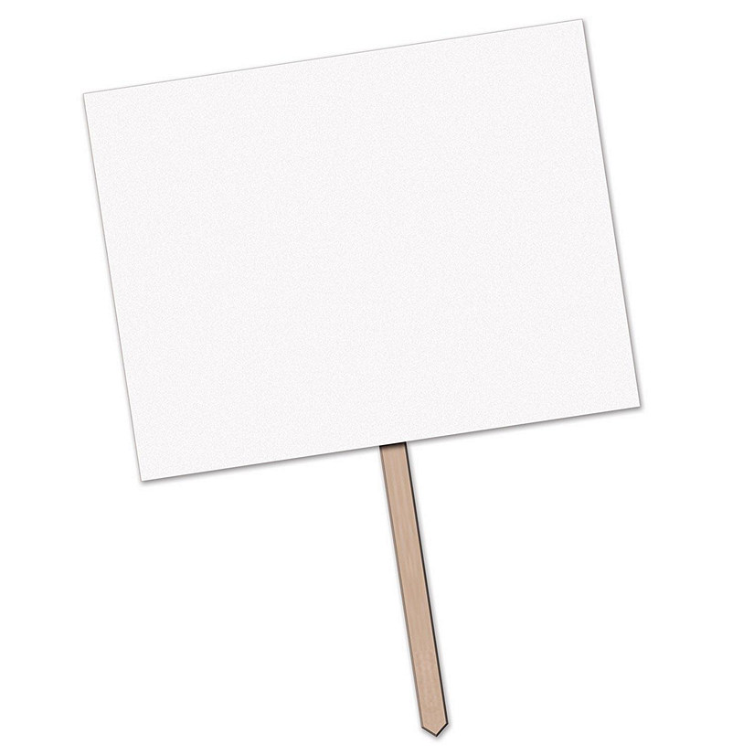Beistle - "Blank" Yard Sign - White - 6 Pack Image