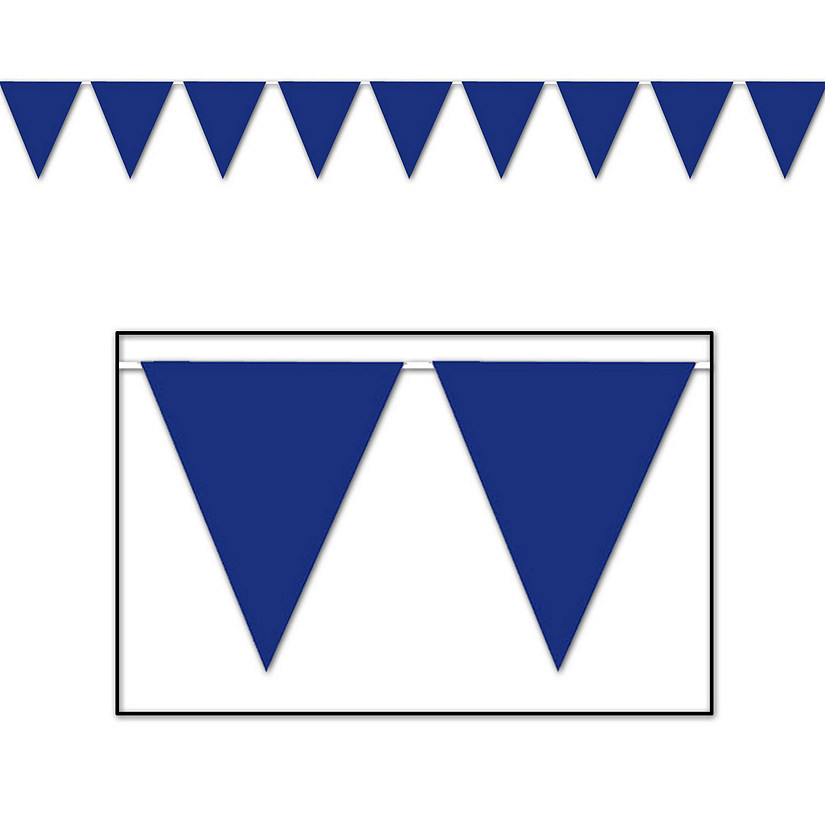 Beistle - Blue Pennant Banner - 12 Pack Image