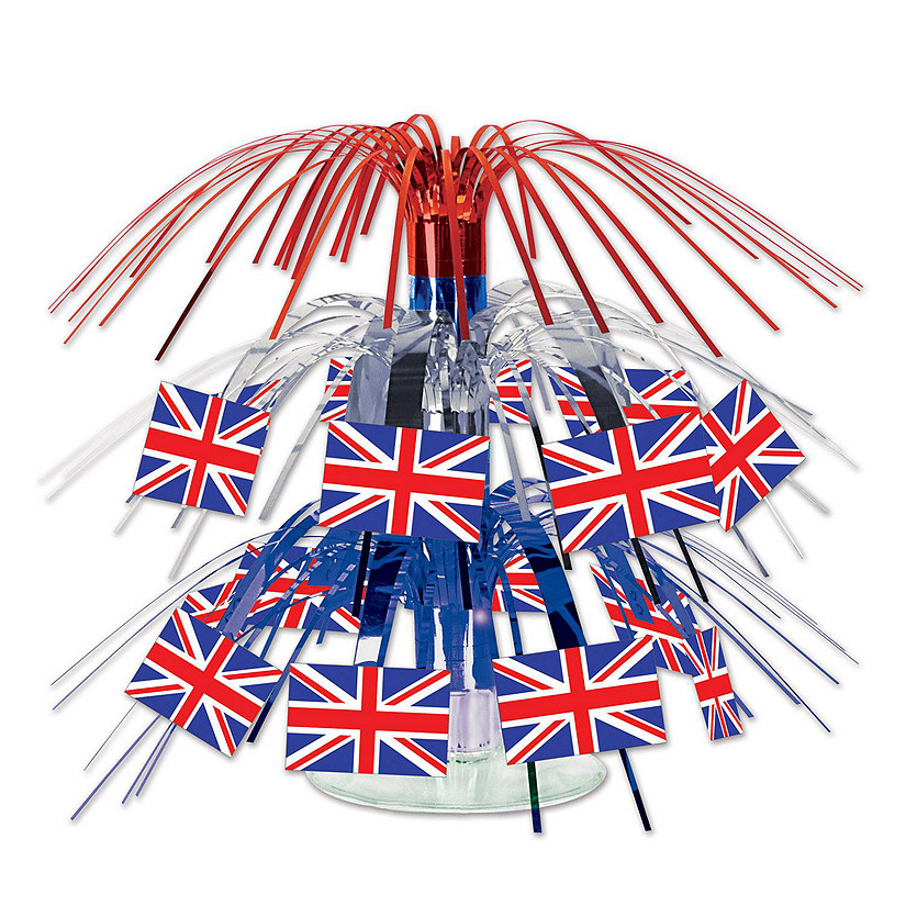 Beistle - British Flag Mini Cascade Centerpiece - 12 Pack Image