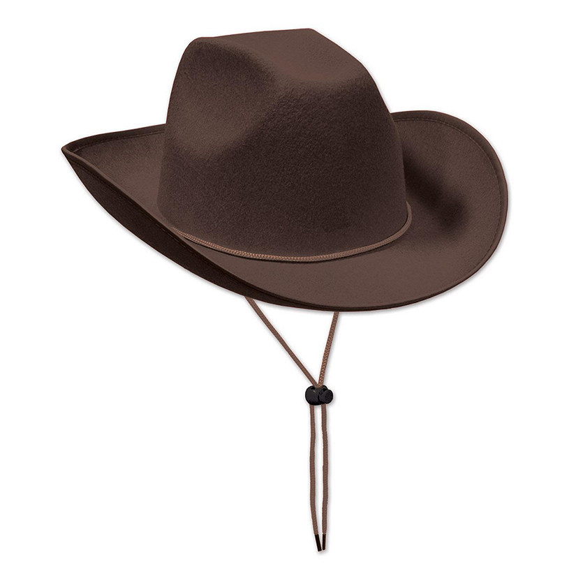Beistle - Brown Felt Cowboy Hat - 6 Pack Image