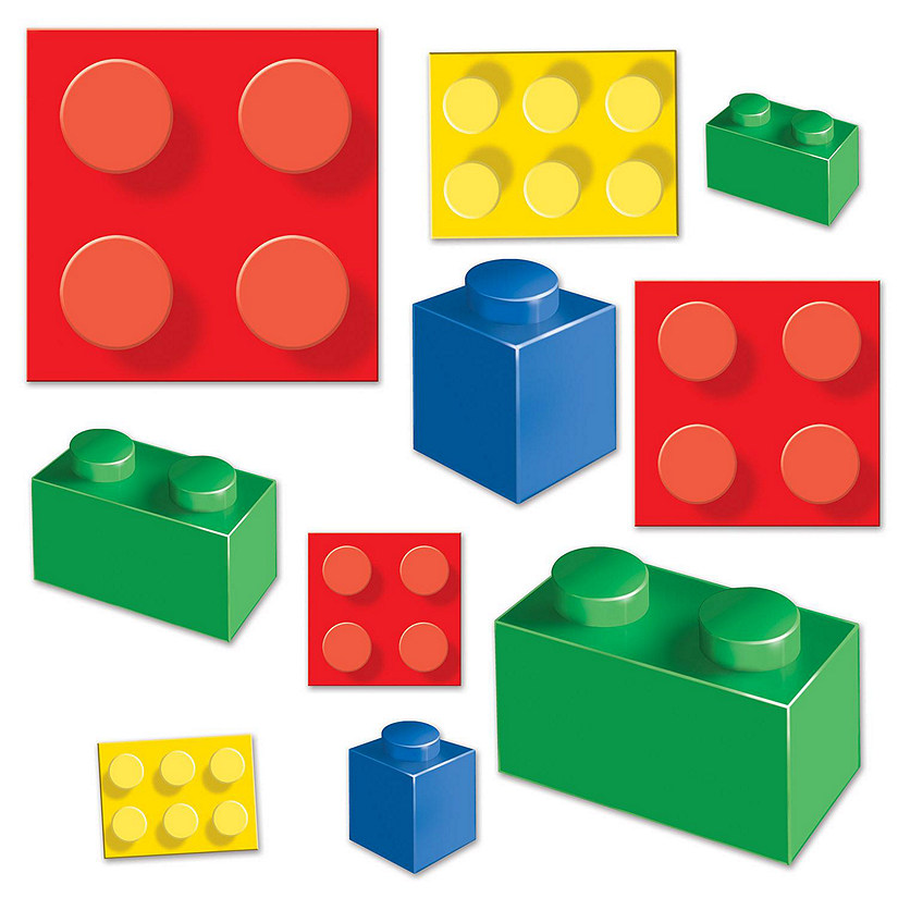 Beistle - Building Block Cutouts - 12 Pack Image