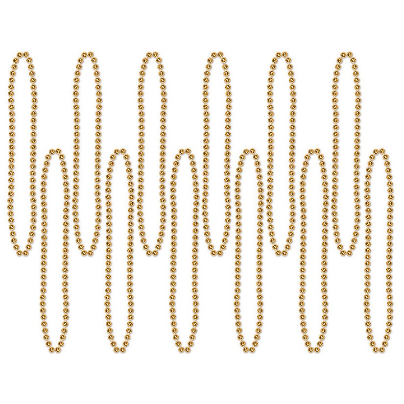 Beistle - Bulk Party Beads - Small Round - Golden - 720 Pack Image