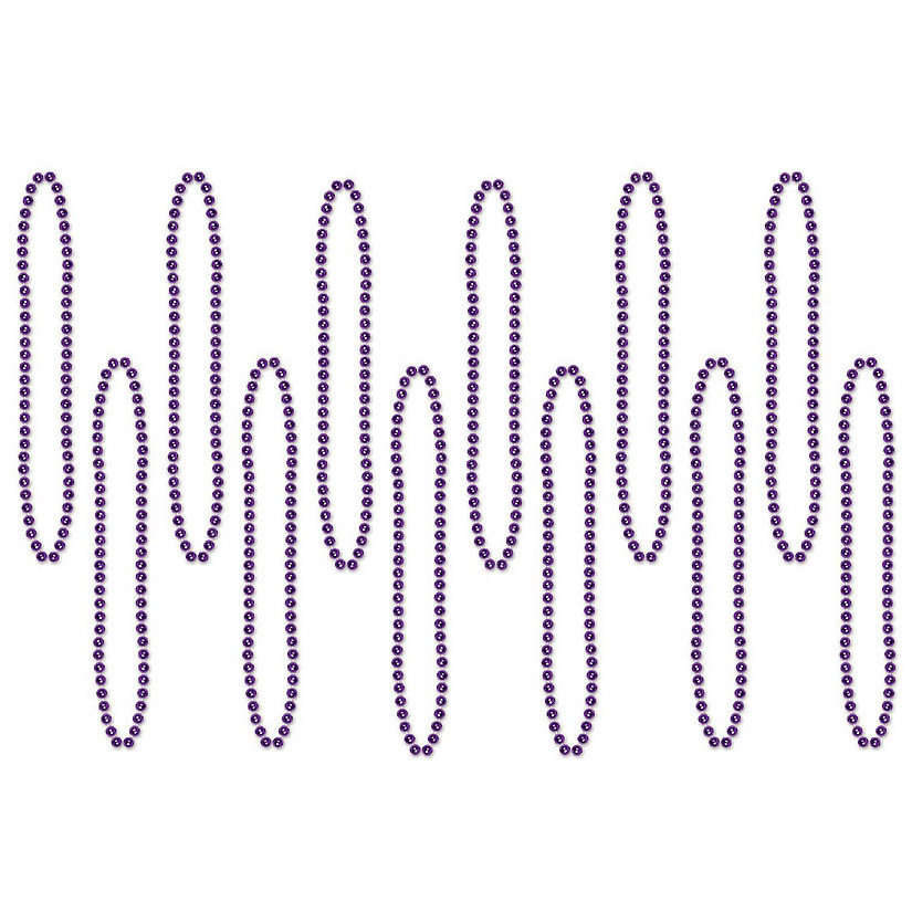 Beistle - Bulk Party Beads - Small Round - Purple - 720 Pack Image