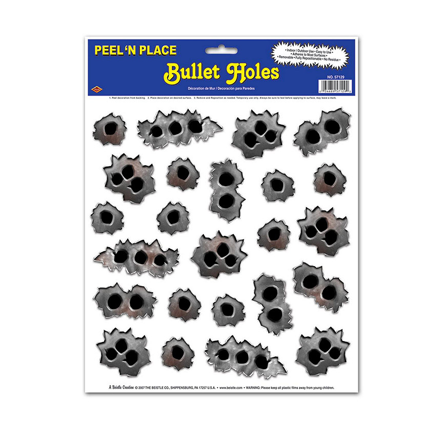 Beistle - Bullet Holes Peel 'N Place - 12 Pack Image