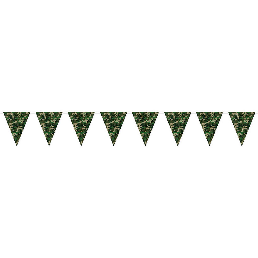 Beistle - Camo Pennant Banner - 12 Pack Image