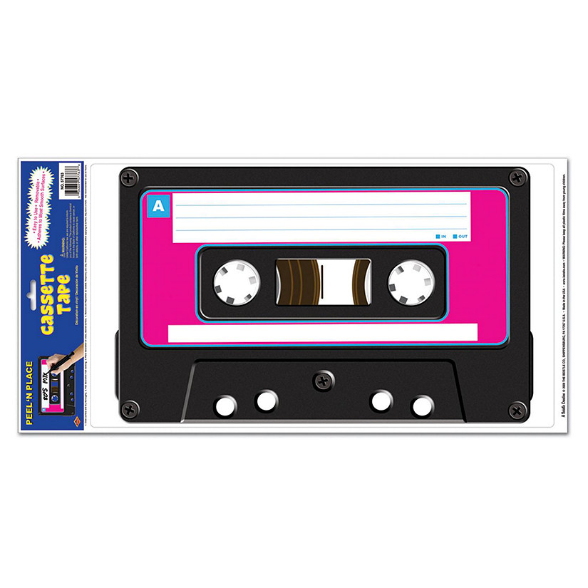 Beistle - Cassette Tape Peel 'N Place - 12 Pack Image