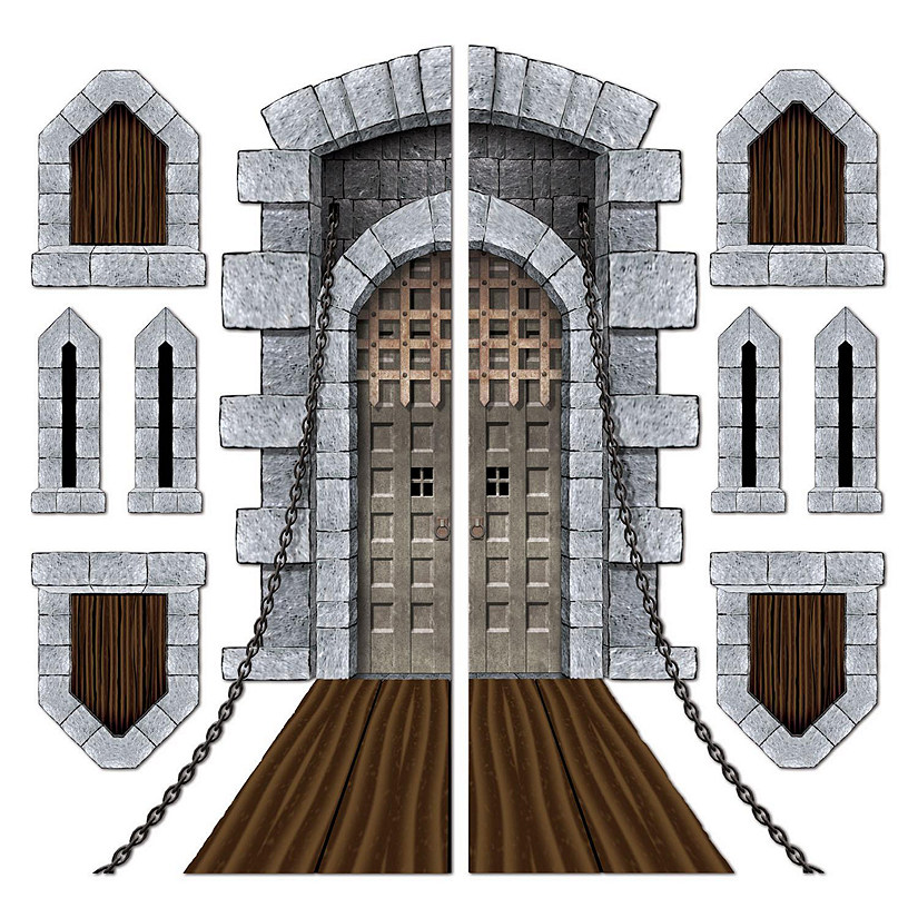 Beistle - Castle Door &amp; Window Props - 12 Pack Image