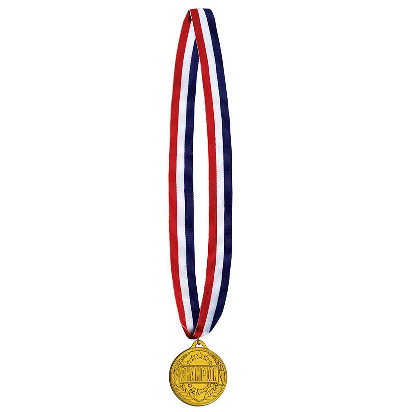 Beistle - Champion Medal w/Ribbon - 12 Pack Image