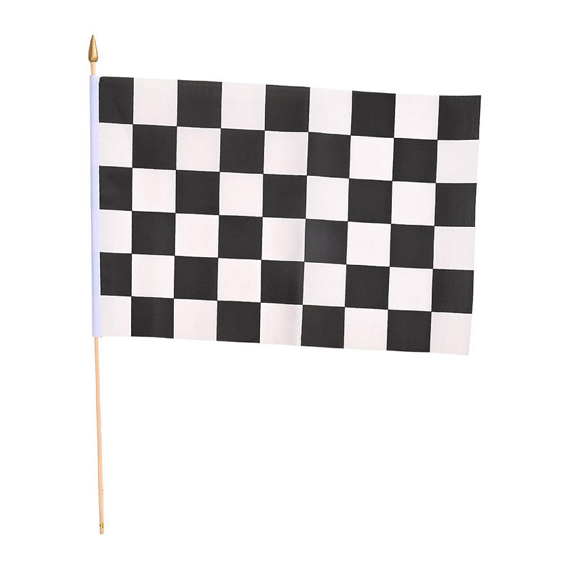 Beistle - Checkered Flag - Fabric - 11" x 18" - 12 Pack Image