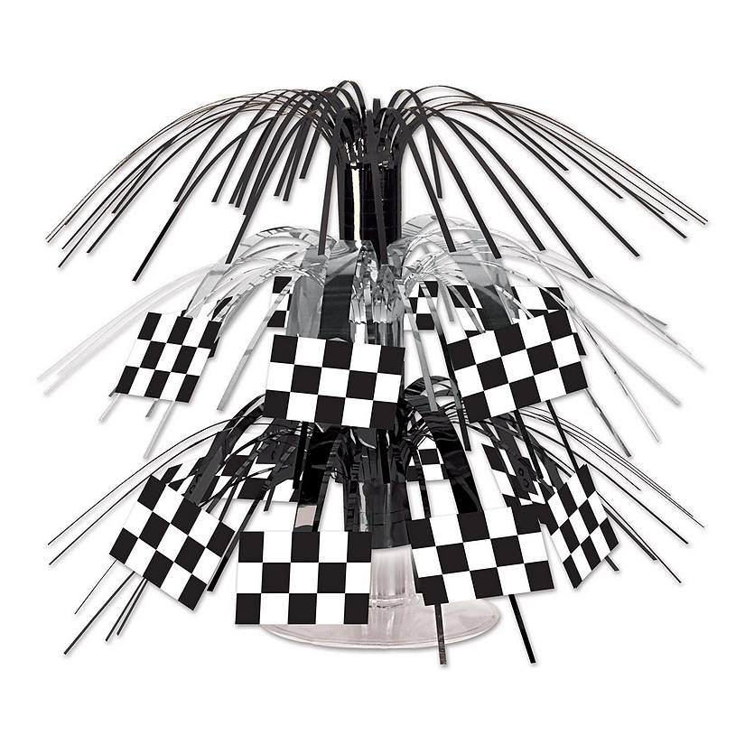 Beistle - Checkered Flag Mini Cascade Centerpiece - 12 Pack Image