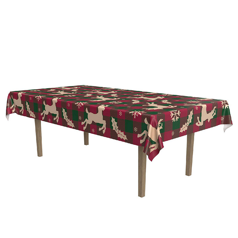 Beistle - Christmas Fabric Tablecover - 12 Pack Image