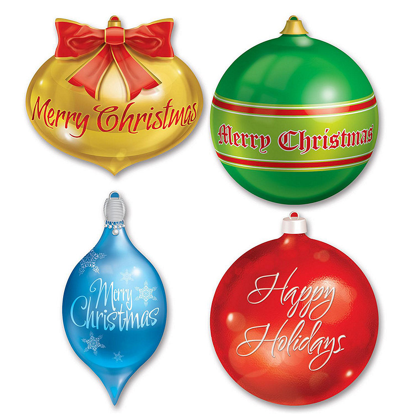 Beistle - Christmas Ornament Cutouts - 12 Pack Image