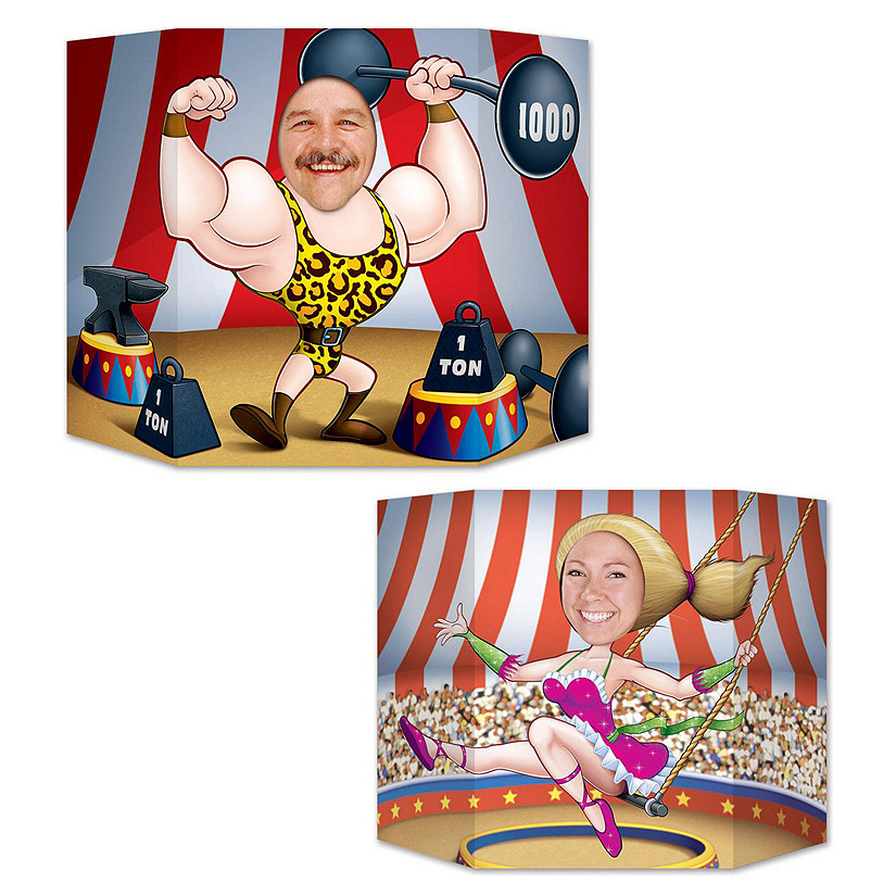 Beistle - Circus Couple Photo Prop - 6 Pack Image