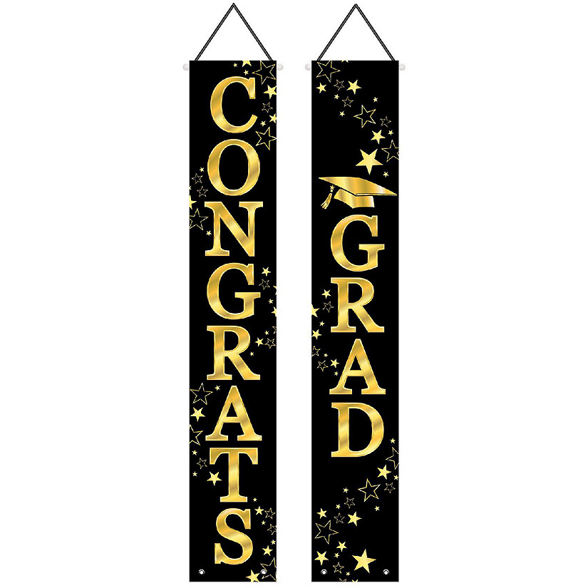 Beistle - Congrats Grad Fabric Door Panel Set - 12 Pack Image